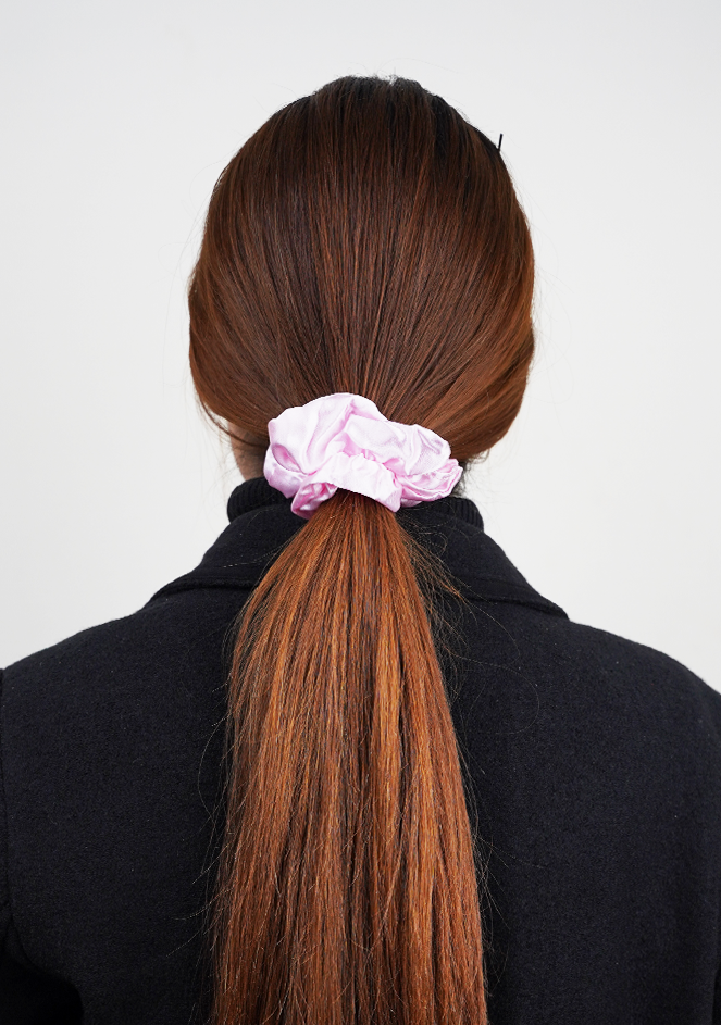 Silk scrunchie Pink